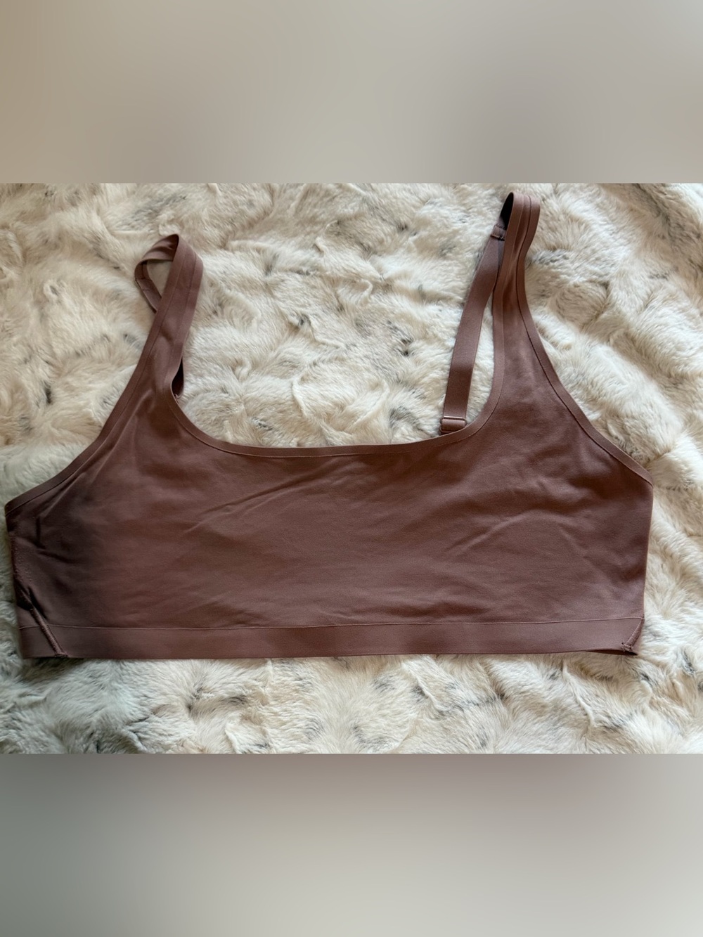 lululemon Ultralu Square-Neck Workout Bra Mauve Brown-M-31